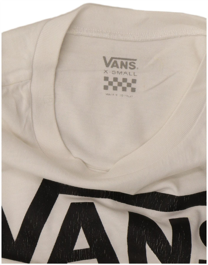 Camiseta feminina VANS com estampa gráfica UK 6 XS branca