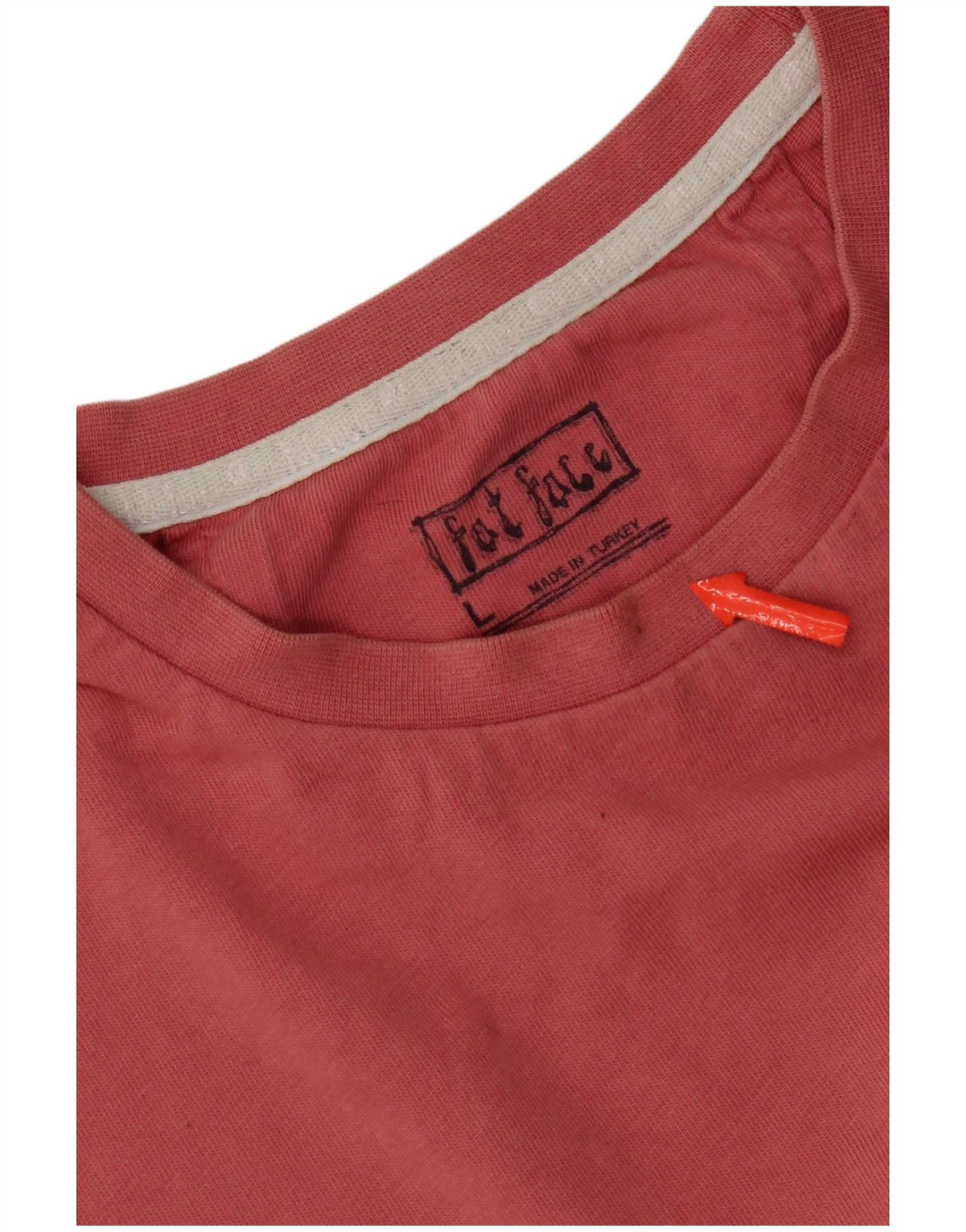Camiseta gráfica masculina Fat Face Top grande de algodão rosa