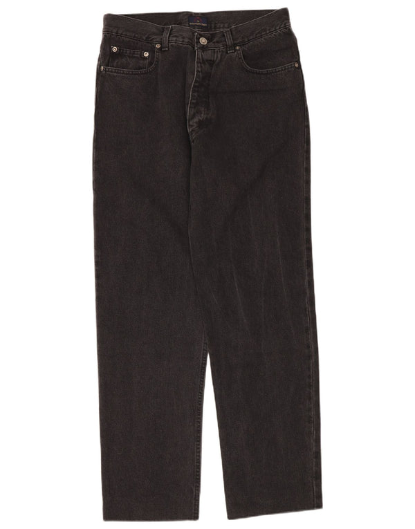 Ermenegildo Zegna Jeans reto masculino W35 L32 algodão preto