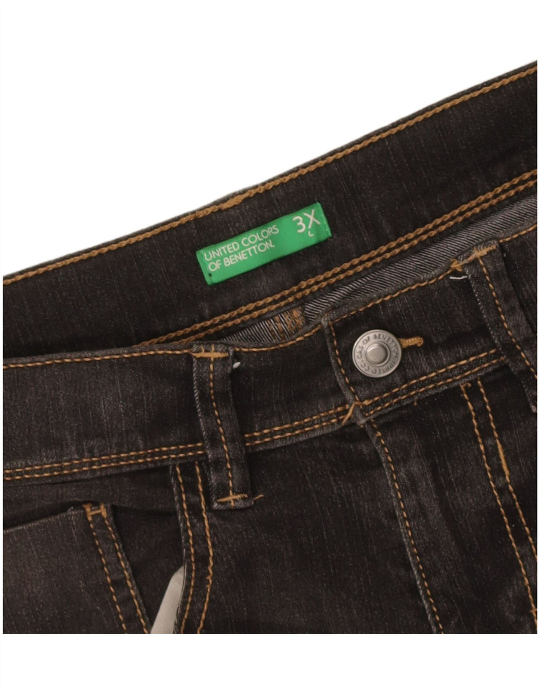 Shorts jeans masculino Benetton W32 médio preto