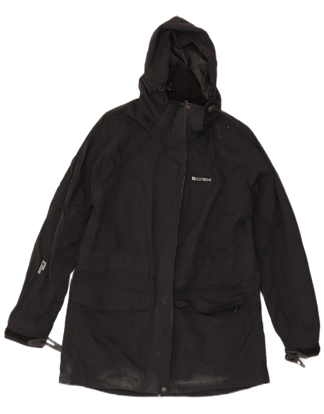 Capa de chuva feminina com capuz Mountain Warehouse UK 12 nylon preto médio