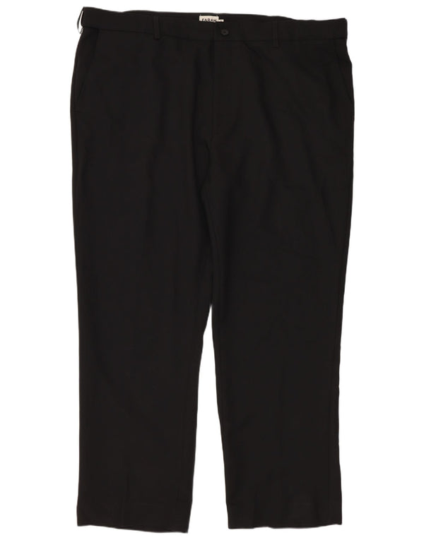 Calça Chino Masculina Farah Classic Fit Straight W42 L29 Poliéster Preto