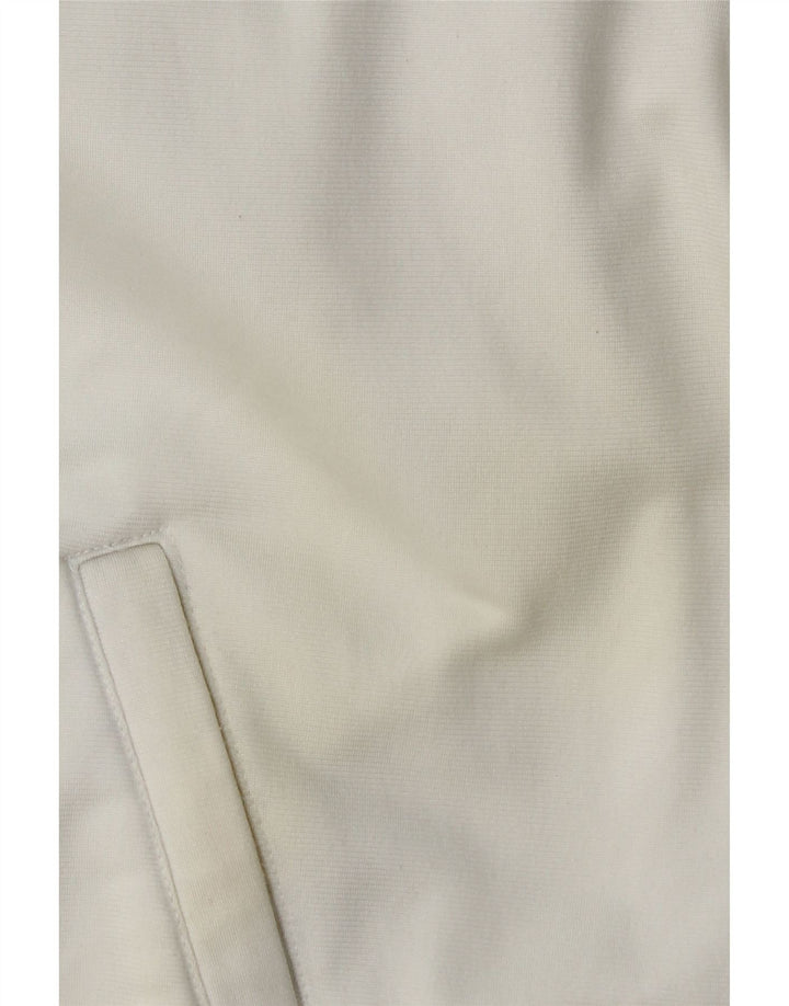 Jaqueta masculina de agasalho gráfico DIADORA grande bloco colorido branco