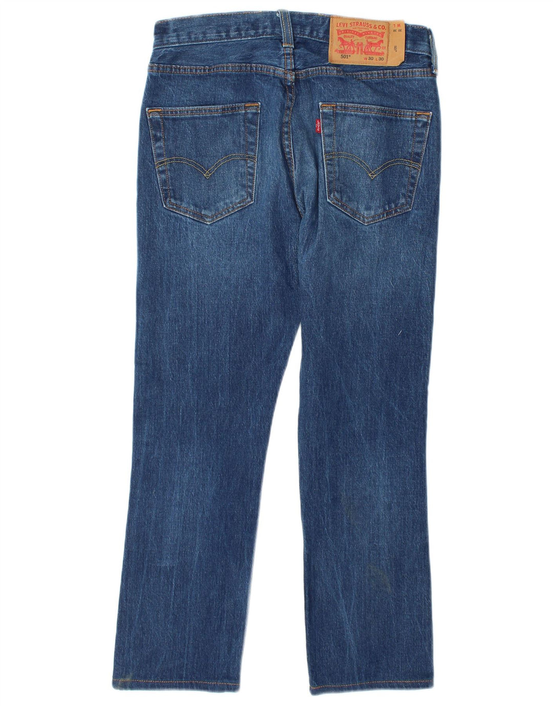 Levi's Masculino 501 Straight Jeans W30 L25 Azul Algodão
