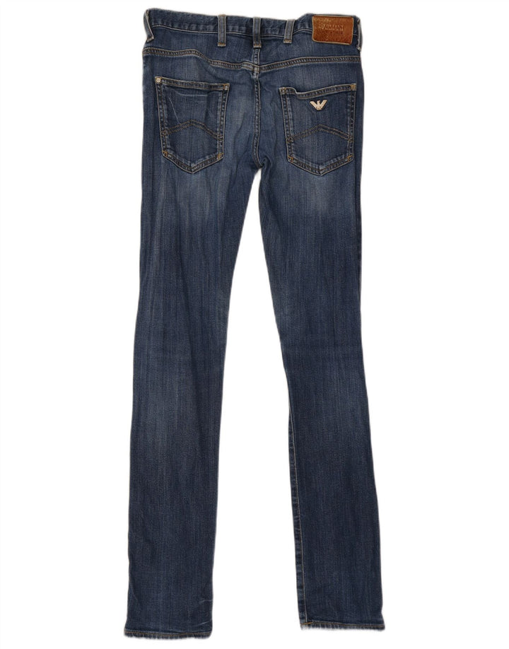 Calça jeans skinny feminina Armani W28 L33 azul algodão