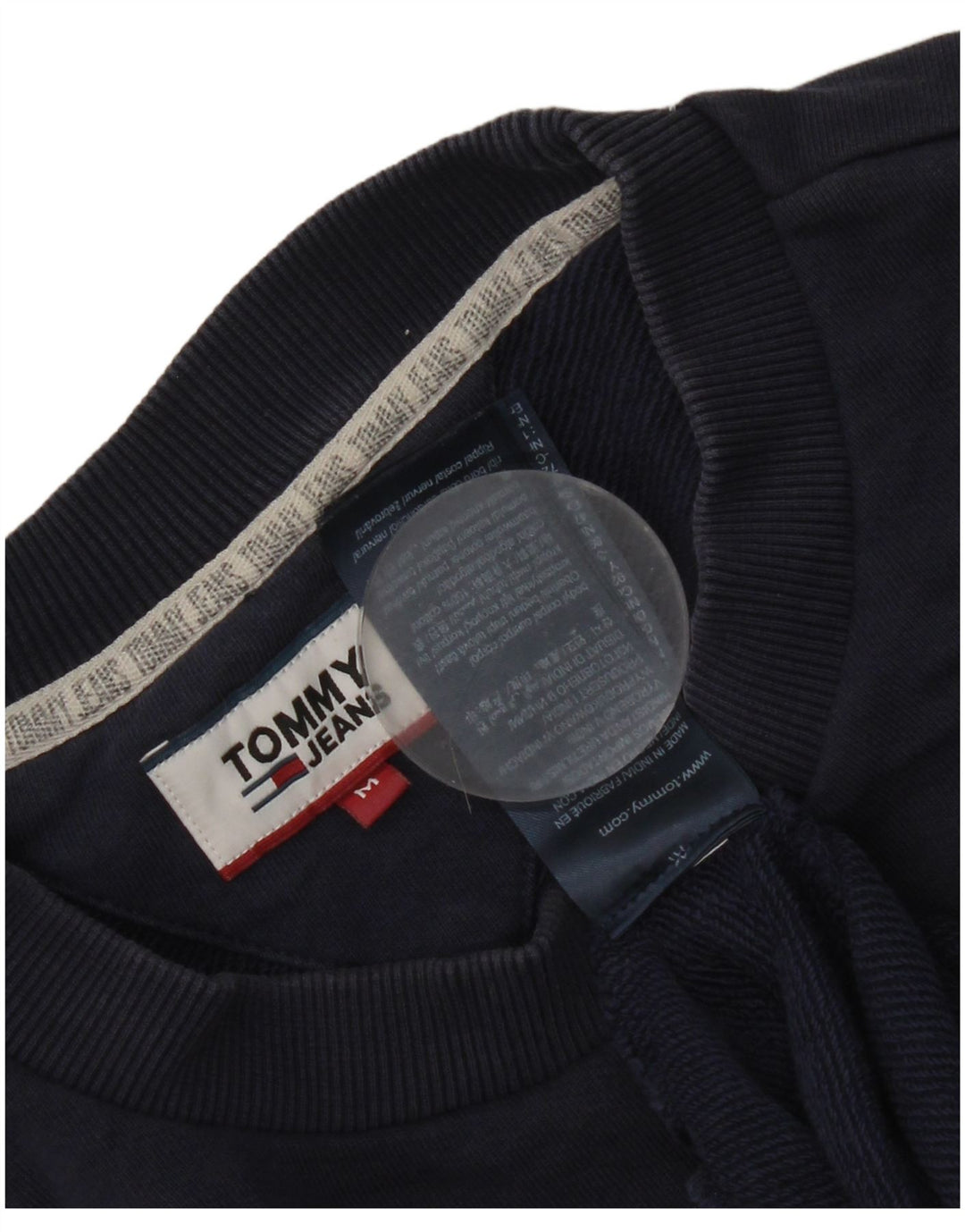 Tommy Hilfiger moletom gráfico masculino jumper médio azul marinho colorblock