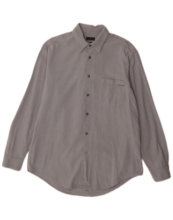 Camisa masculina Trussardi grande cinza clássica