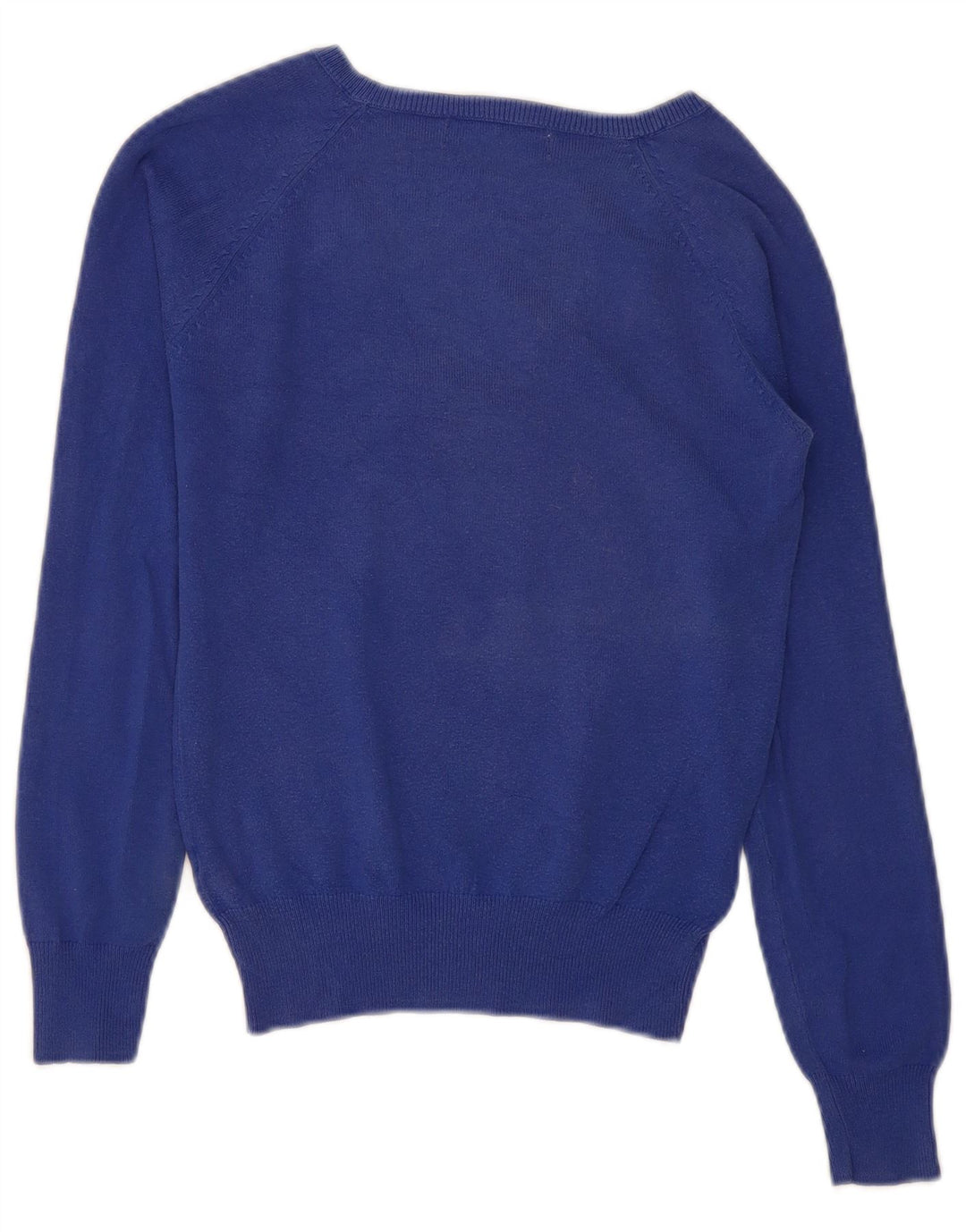 Suéter feminino Zara com decote em V Reino Unido 10 pequeno azul