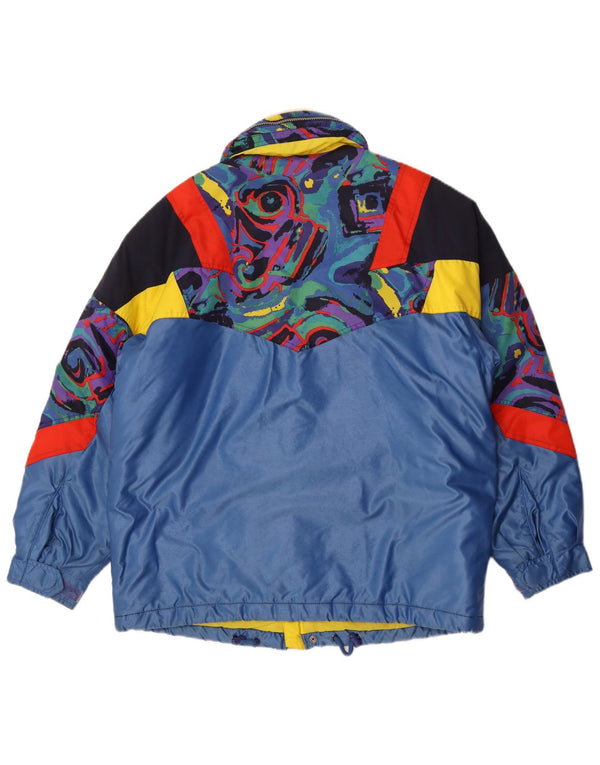 Jaqueta de esqui masculina Fila com capuz solto UK 36 pequeno bloco azul