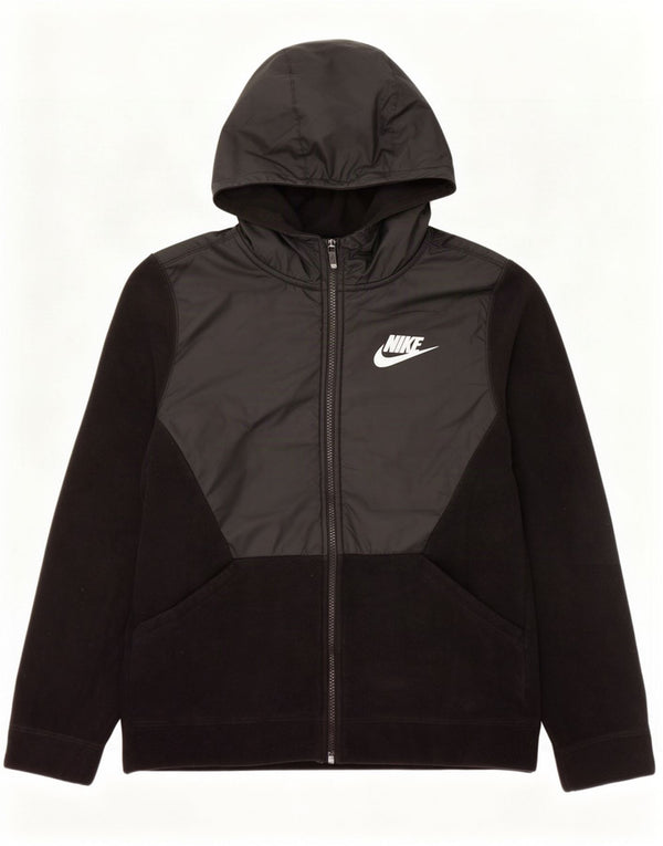 Jaqueta Nike Boys com capuz de lã 13-14 anos XL preto poliéster