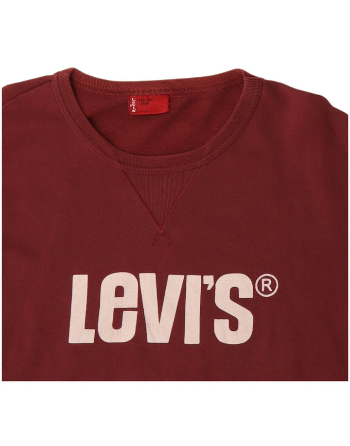 Suéter gráfico masculino Levi's grande algodão marrom