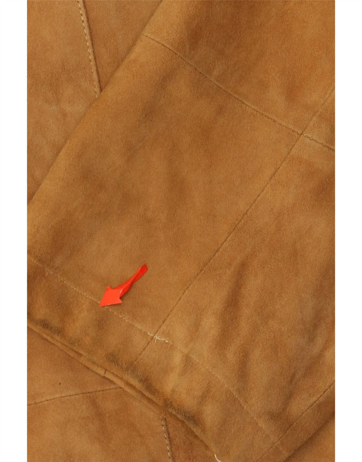 Jaqueta de camurça masculina vintage EU 54 2XL couro bege