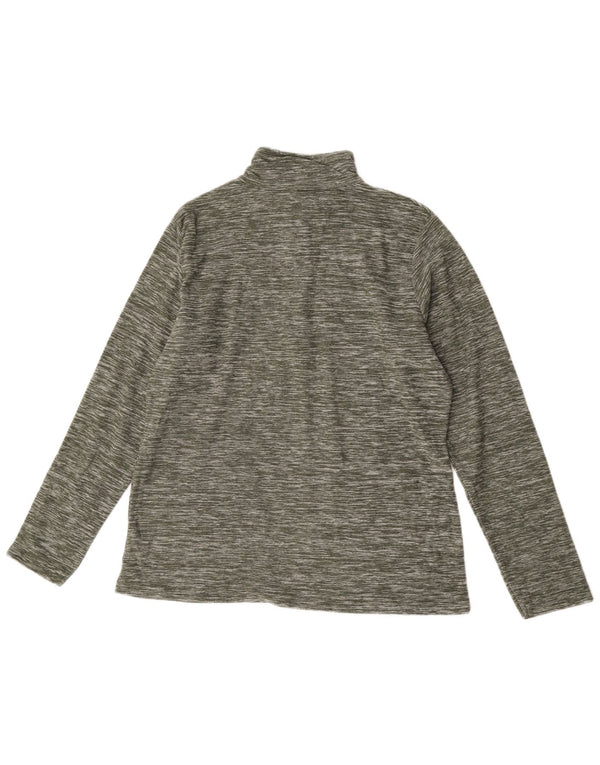 Suéter de lã feminino Mountain Warehouse com zíper e gola UK 16 grande cáqui salpicado