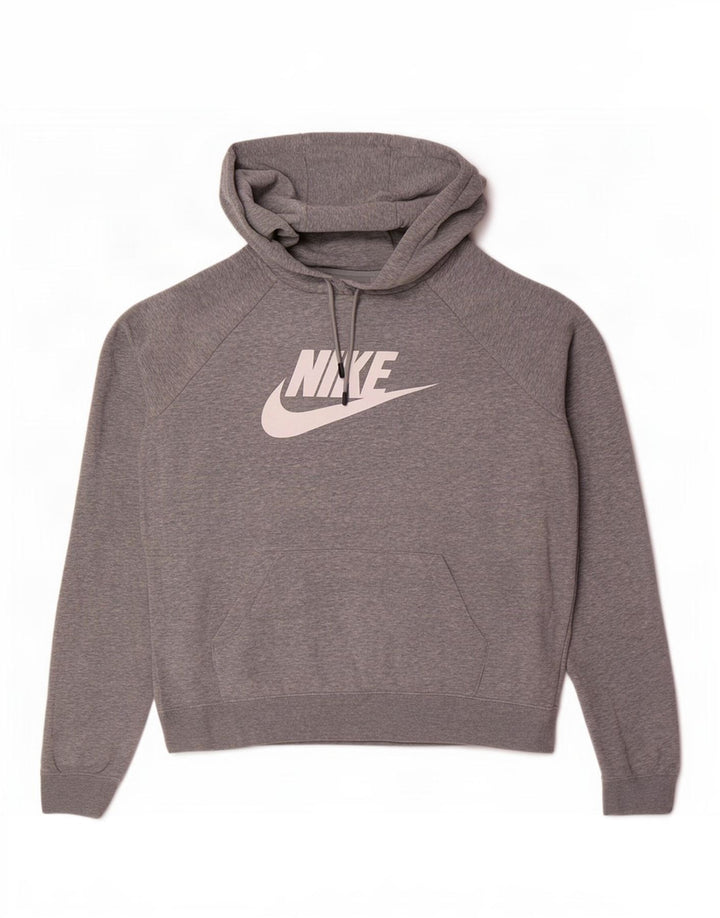Jumper com capuz gráfico feminino Nike UK 14 cinza médio