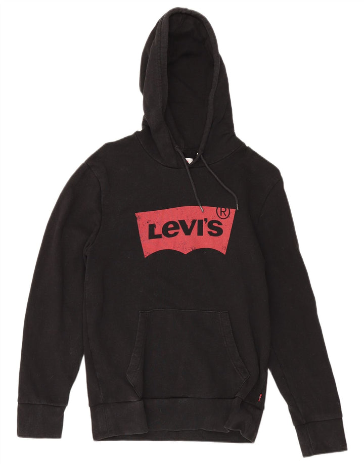 Moletom com capuz gráfico masculino LEVI'S pequeno preto algodão clássico