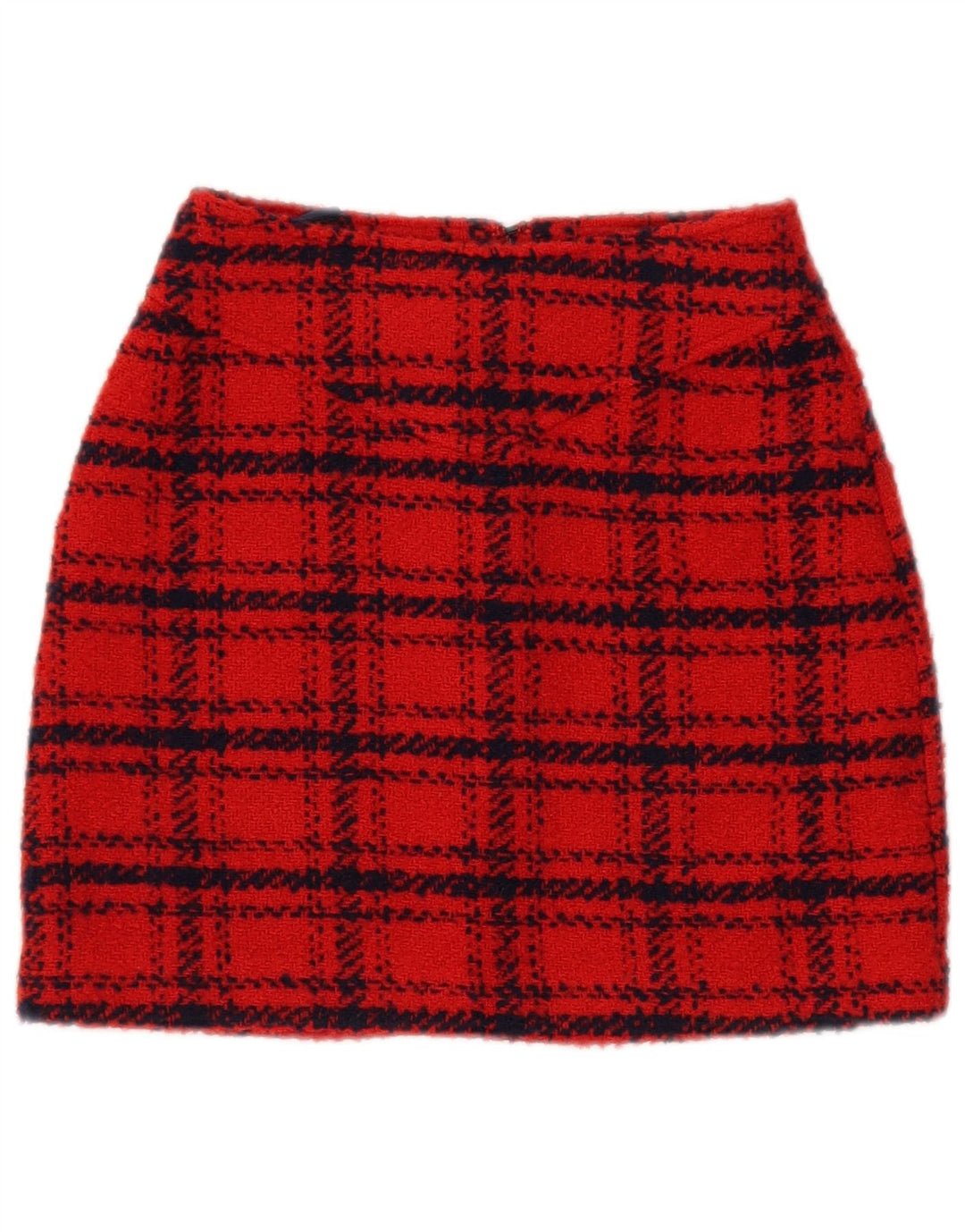 Mini saia feminina Piombo IT 38 XS W26 poliéster xadrez vermelho