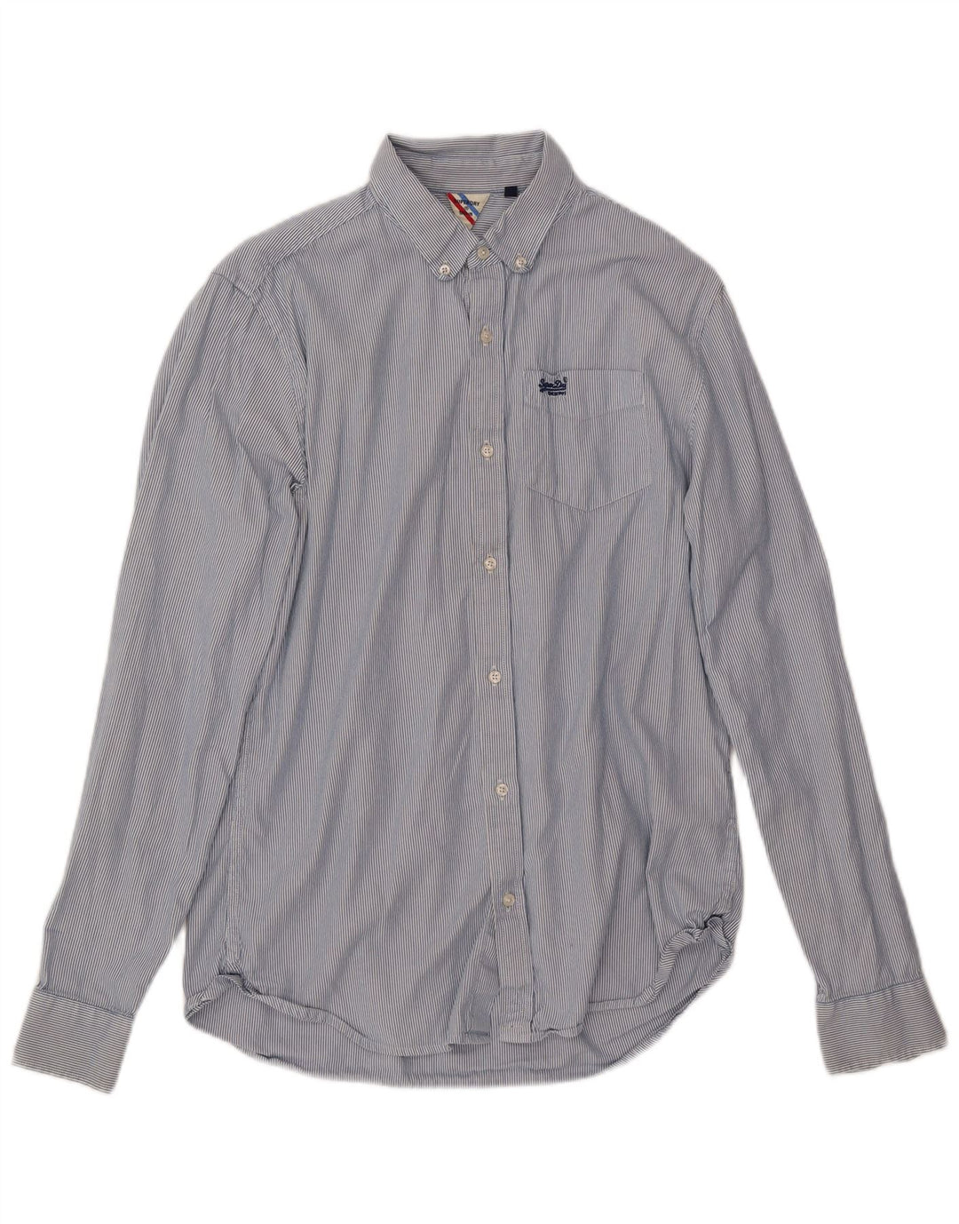 Camisa masculina Superdry listrada azul médio