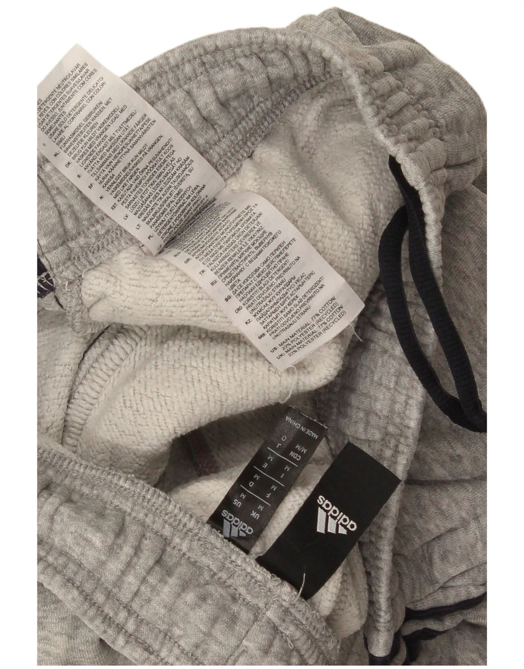 Calça de treino masculina Adidas Joggers cinza médio algodão