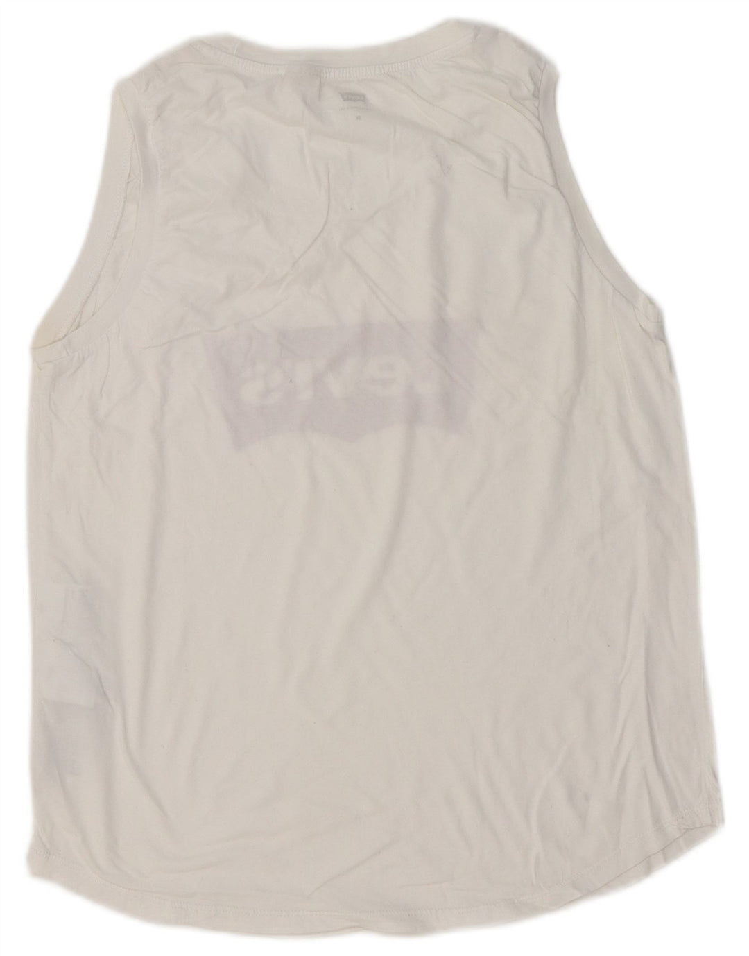 Colete gráfico feminino LEVI'S UK 14 algodão branco médio