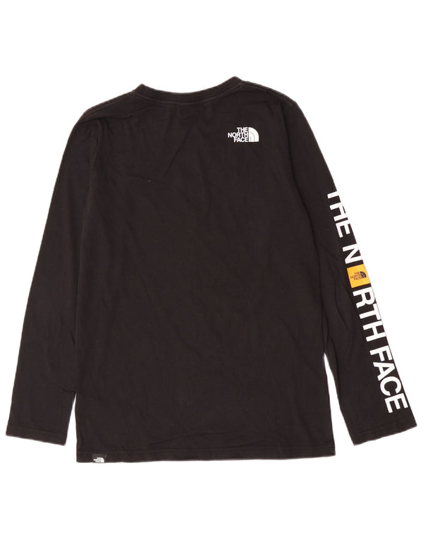 Top gráfico The North Face Boys manga comprida 14-15 anos XL preto algodão