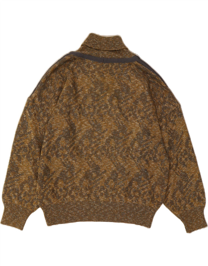 ALBA MODA Womens Shawl Neck Jumper Sweater IT 52 2XL Khaki Paisley Vintage Alba Moda and Second-Hand Alba Moda from Messina Hembry 