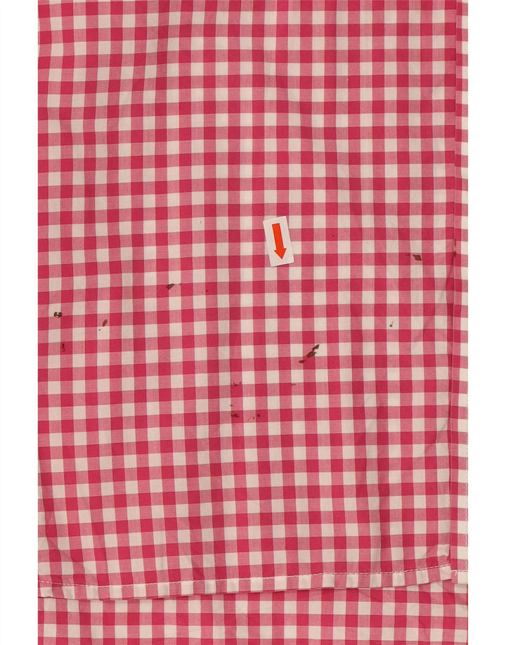 Camisa masculina TOMMY HILFIGER Custom Fit XL algodão guingão rosa