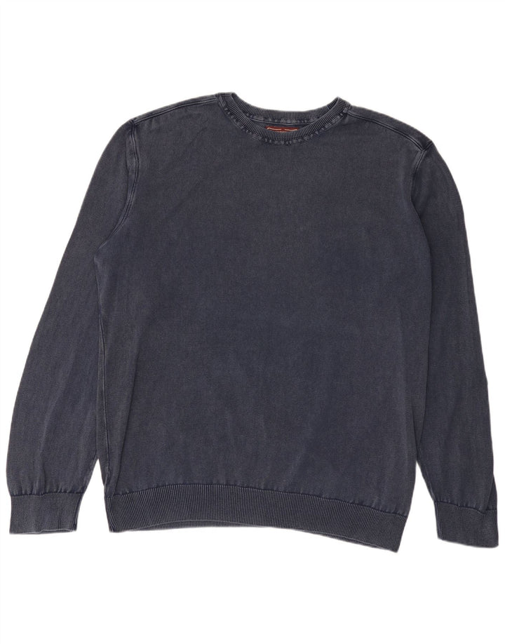 Suéter masculino Marlboro Classics com gola redonda 3XL azul marinho