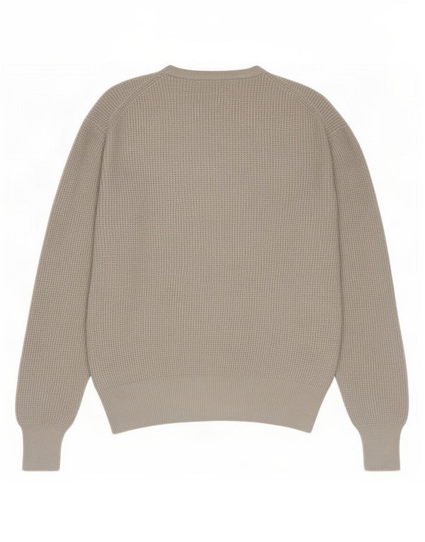 Suéter masculino All Saints com gola redonda e algodão cinza médio