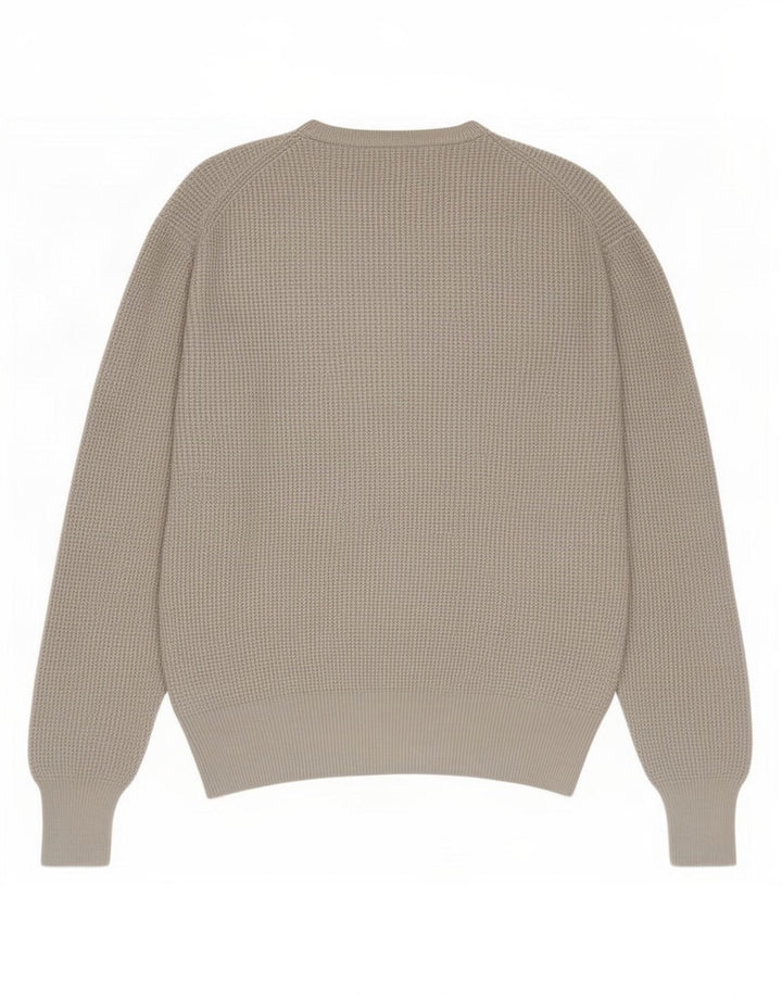 Suéter masculino All Saints com gola redonda e algodão cinza médio