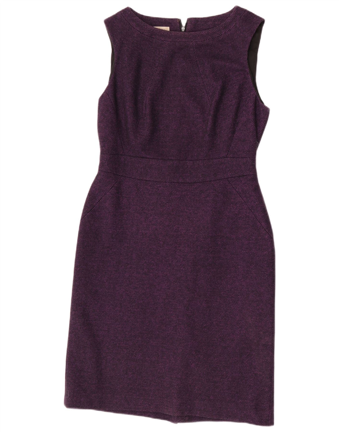 Vestido feminino Hobbs com bainha sem mangas UK 12 poliéster roxo médio