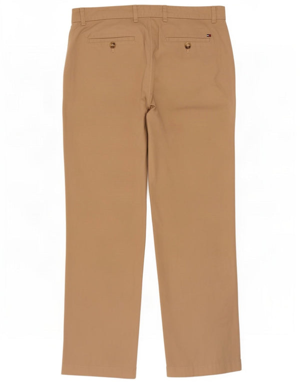 Calça Chino Masculina Tommy Hilfiger Pegged W33 L32 Algodão Bege