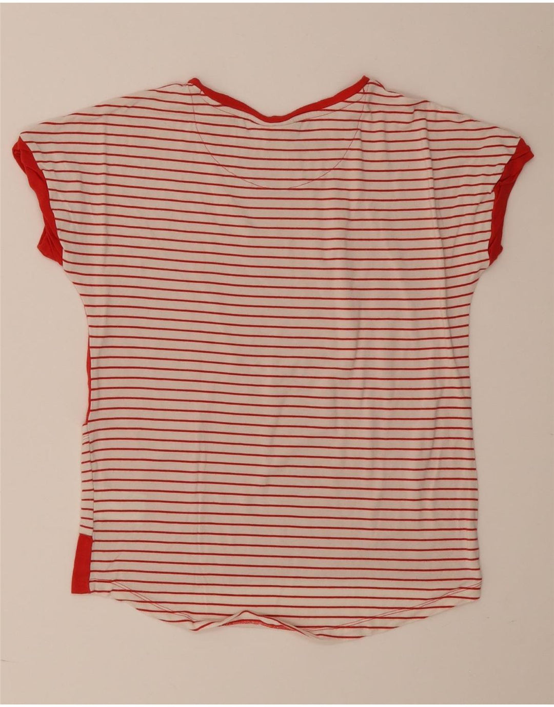 Camiseta feminina Ellesse UK 14 Viscose listrada vermelha média