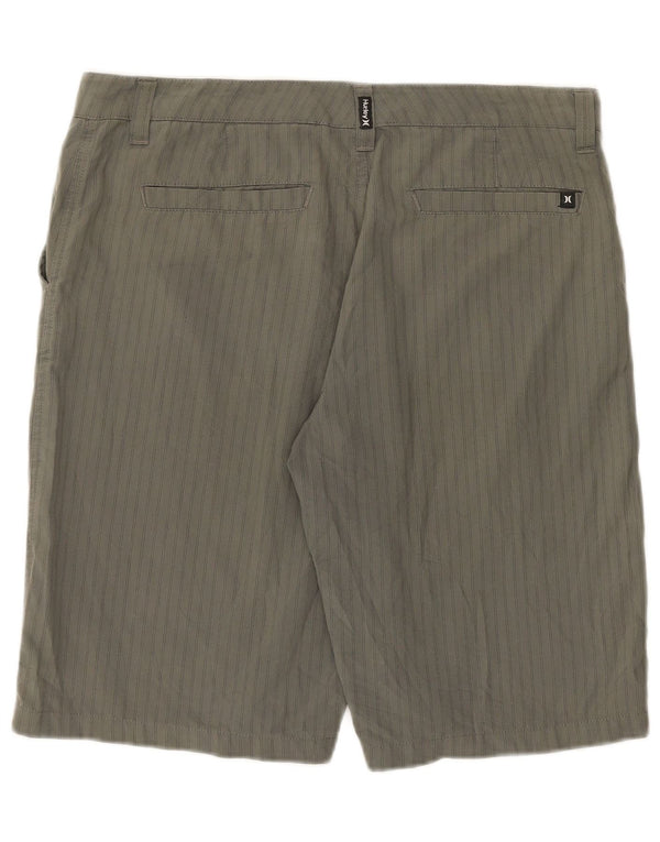 Shorts Chino Masculino Hurley Grande W34 Poliéster Listrado Cinza