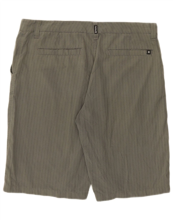 Shorts Chino Masculino Hurley Grande W34 Poliéster Listrado Cinza
