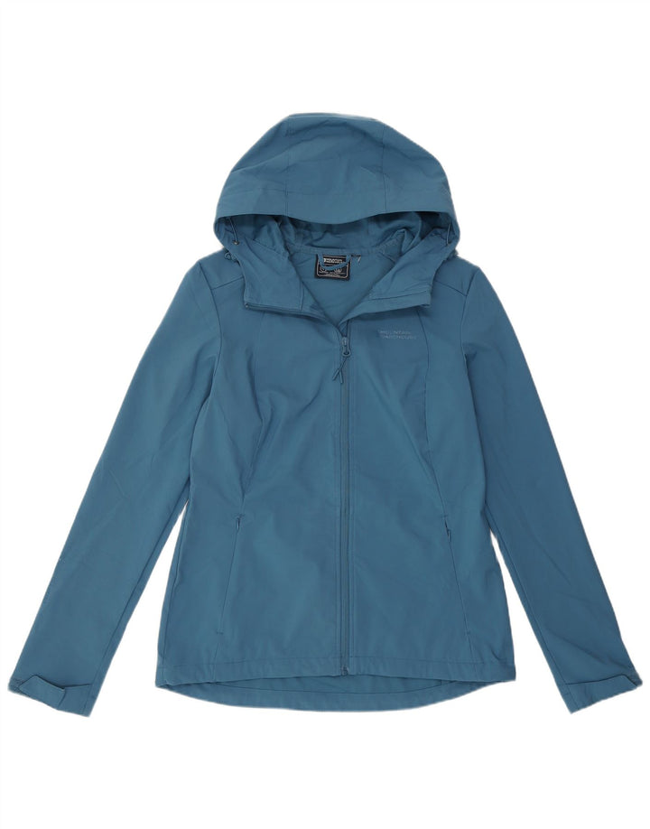 Jaqueta de chuva feminina com capuz MOUNTAIN WAREHOUSE UK 6 XS azul poliéster