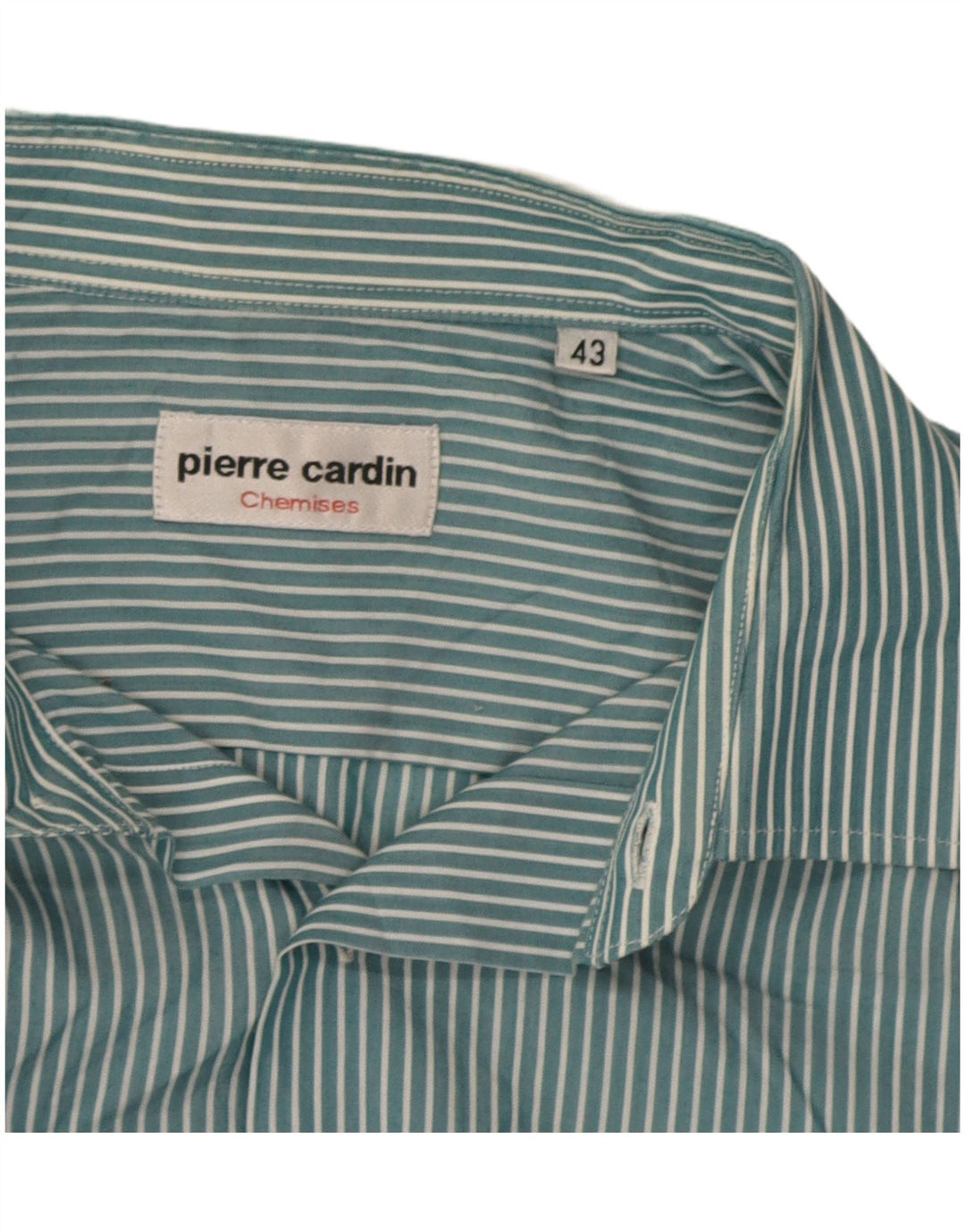 Camisa masculina Pierre Cardin tamanho 43 XL listra azul
