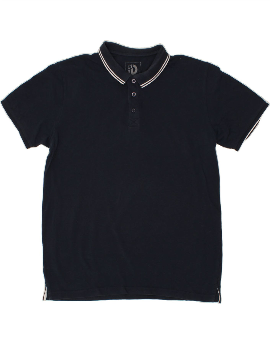 DACK'S Mens Polo Shirt 2XL Navy Blue Cotton Vintage Dack's and Second-Hand Dack's from Messina Hembry 