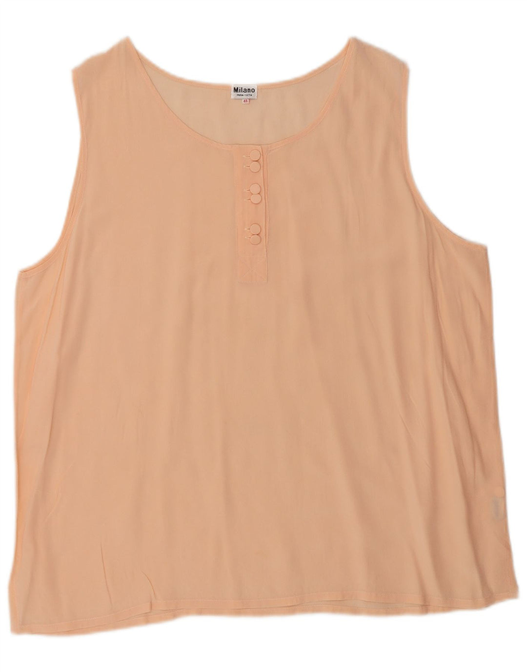 blusa feminina sem mangas milano IT 46 grande seda rosa