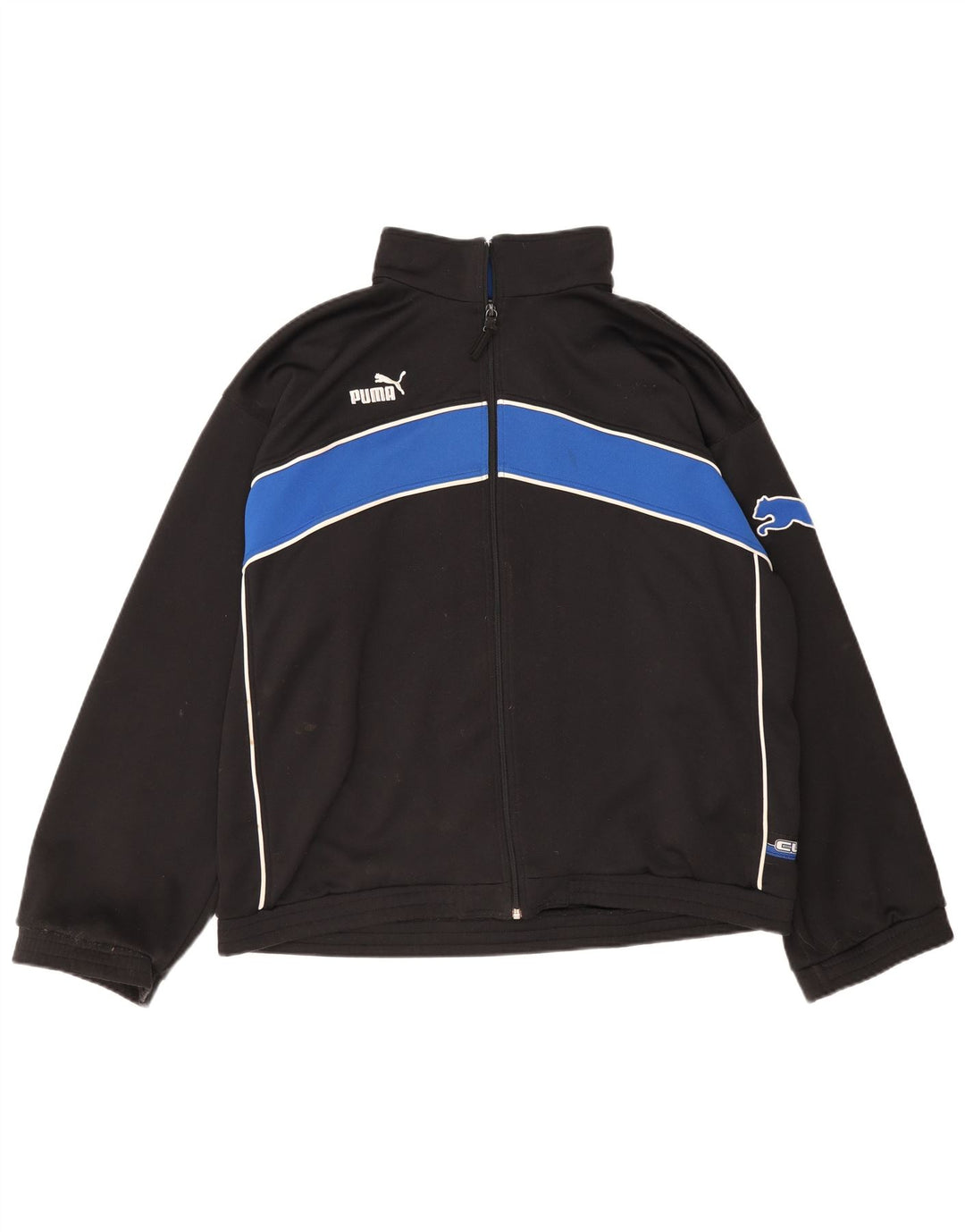 Puma Mens Treino Top Jacket Grande Preto Colorblock Poliéster Esportes