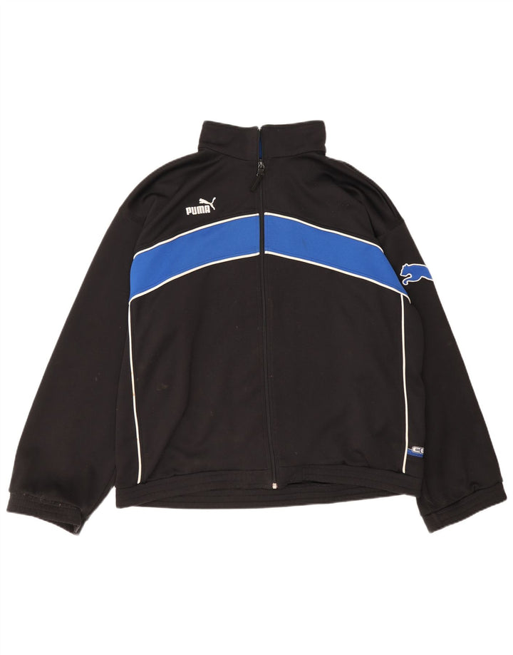 Puma Mens Treino Top Jacket Grande Preto Colorblock Poliéster Esportes