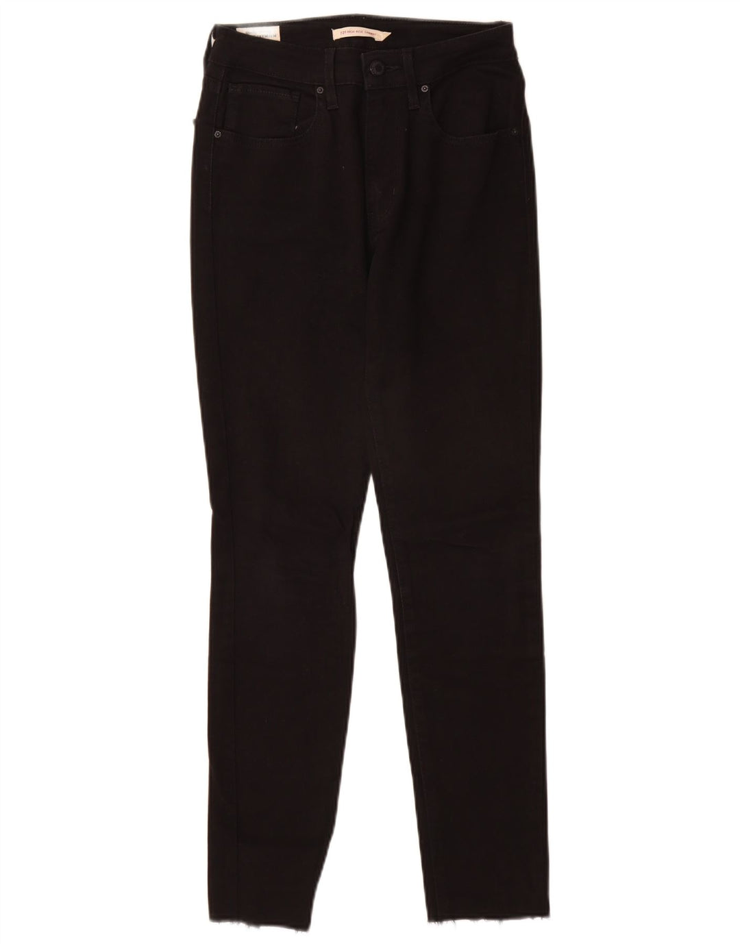Calça jeans feminina LEVI'S 721 cintura alta skinny W27 L28 algodão preto