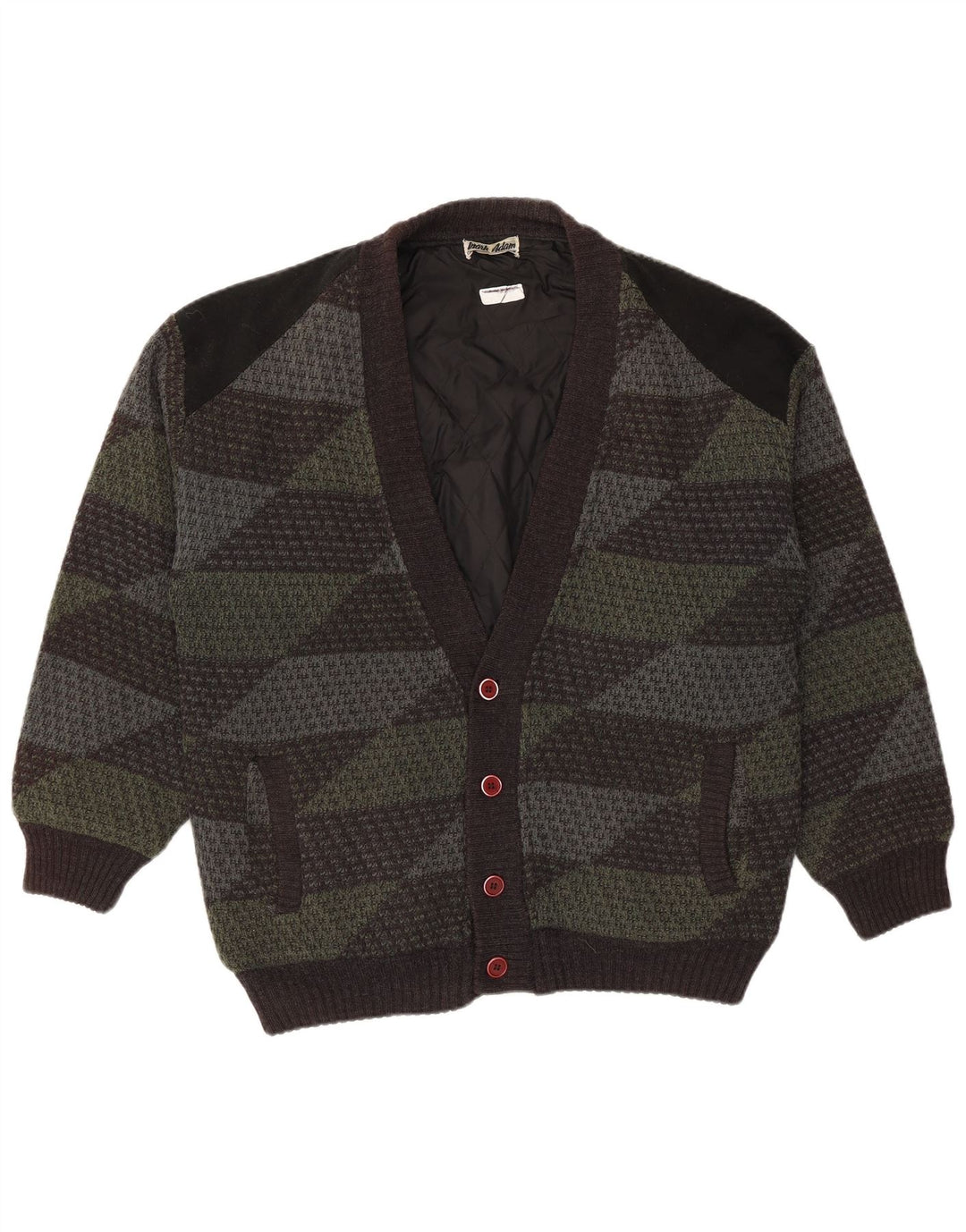Suéter cardigã masculino Mark Adam IT 48/50 poliacrílico geométrico verde médio