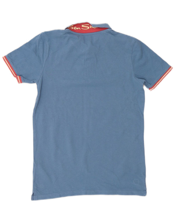 Camisa polo masculina Ben Sherman 14-15 anos algodão azul
