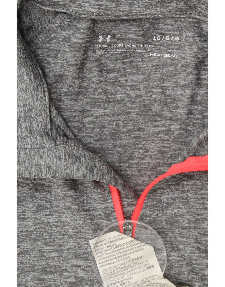 Under Armour Womens Heat Gear Pulôver Treino Top Reino Unido 14 Grande Cinza
