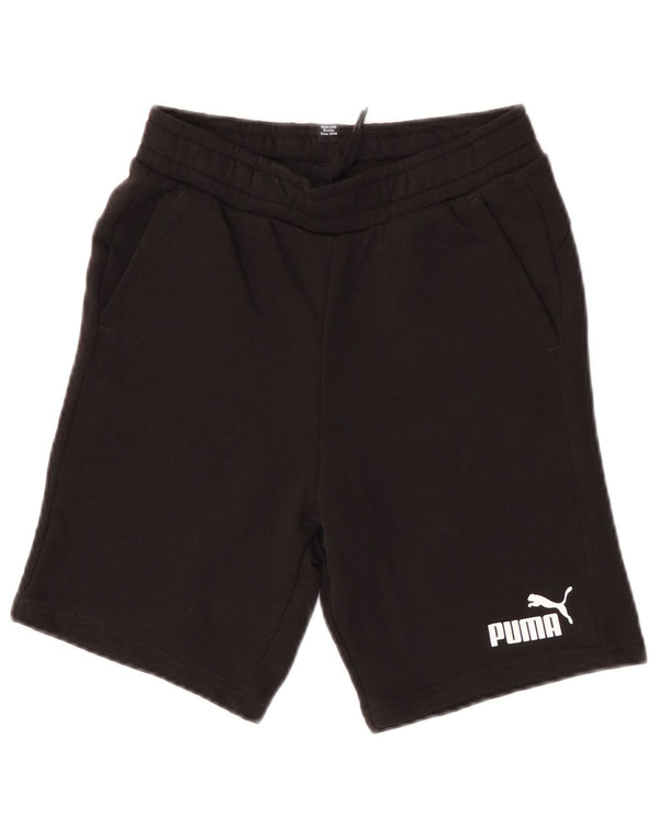 Shorts esportivos Puma meninos 11-12 anos algodão preto