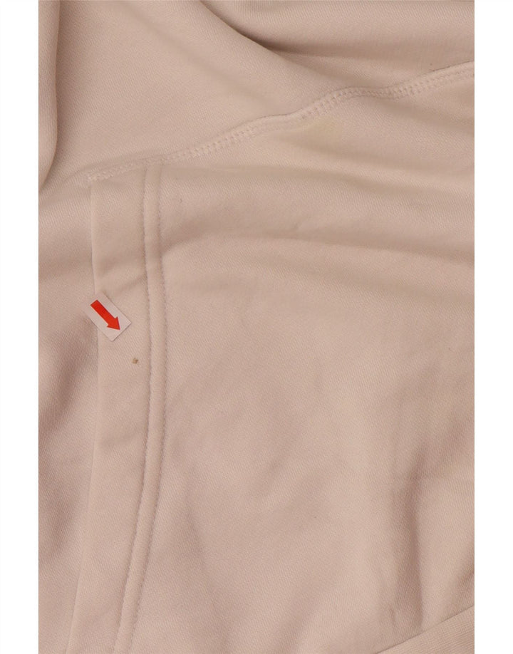ADIDAS Mens Hoodie Jumper Grande Algodão Branco