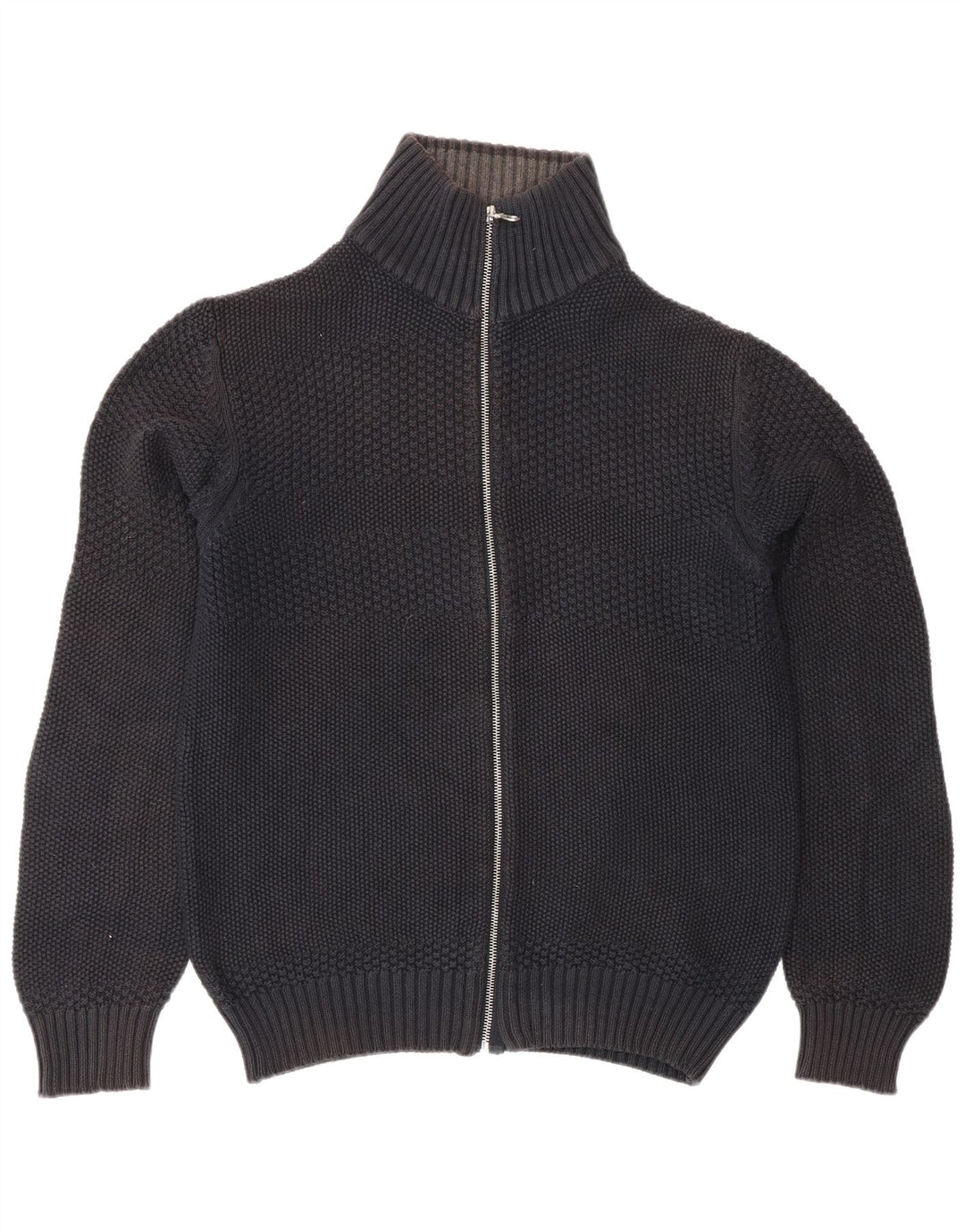 Suéter cardigã masculino Jack & Jones grande algodão preto