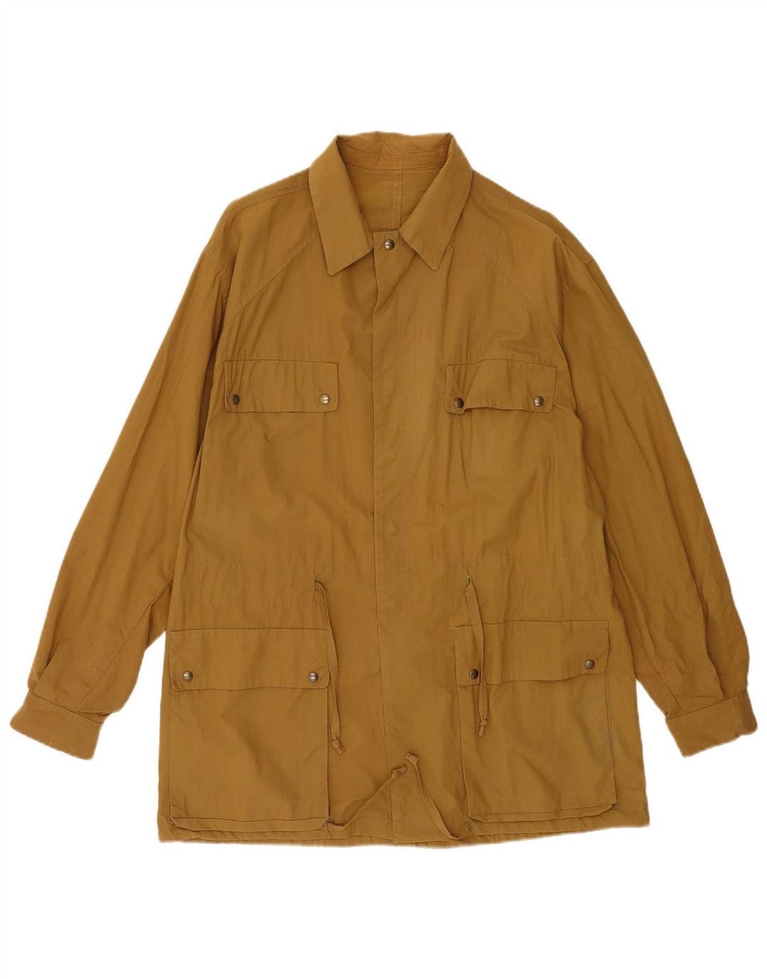 Jaqueta utilitária masculina vintage UK 38 algodão bege médio