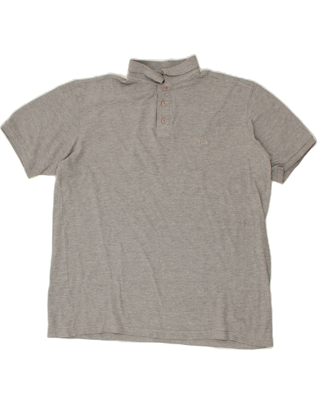 FILA Mens Polo Shirt IT 56 2XL Grey Cotton Vintage Fila and Second-Hand Fila from Messina Hembry 
