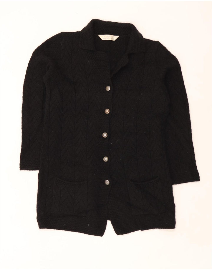Suéter Marks & Spencer feminino St. Michael Cardigan Reino Unido 16 grande preto